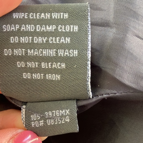 Jou Jou Dark Gray Faux Leather Motto Jacket Size 7/8 - Picture 11 of 11